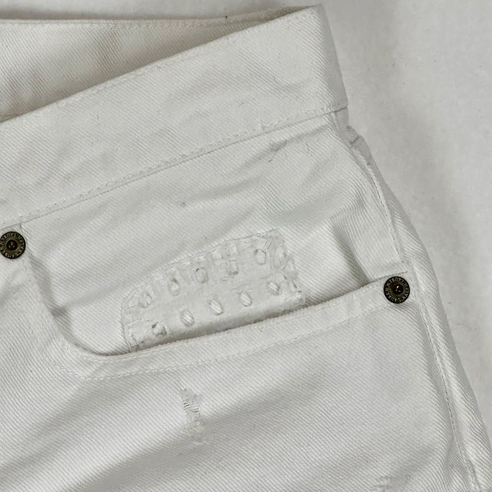 Lauren Ralph Lauren Womens White Eyelet Patchwork Distressed Straight‎ Jeans 4 - Picture 12 of 15